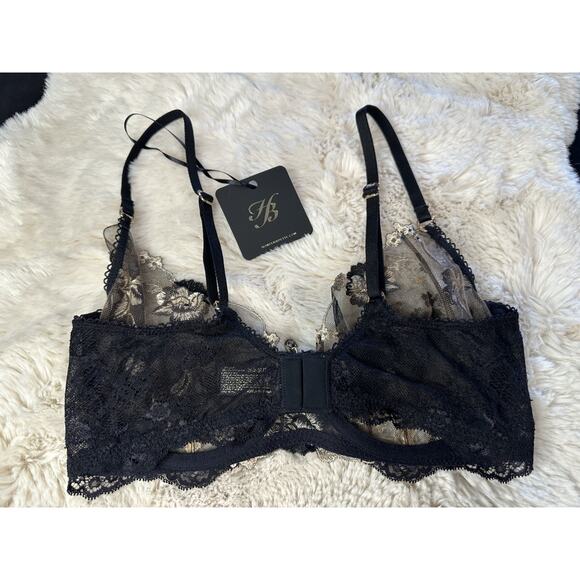 Honey Birdette WHITNEY🖤 Leopard Floral Lace Bra 32DDD - Picture 2 of 4